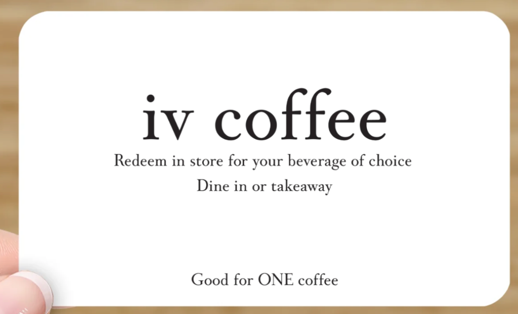 Coffee voucher card