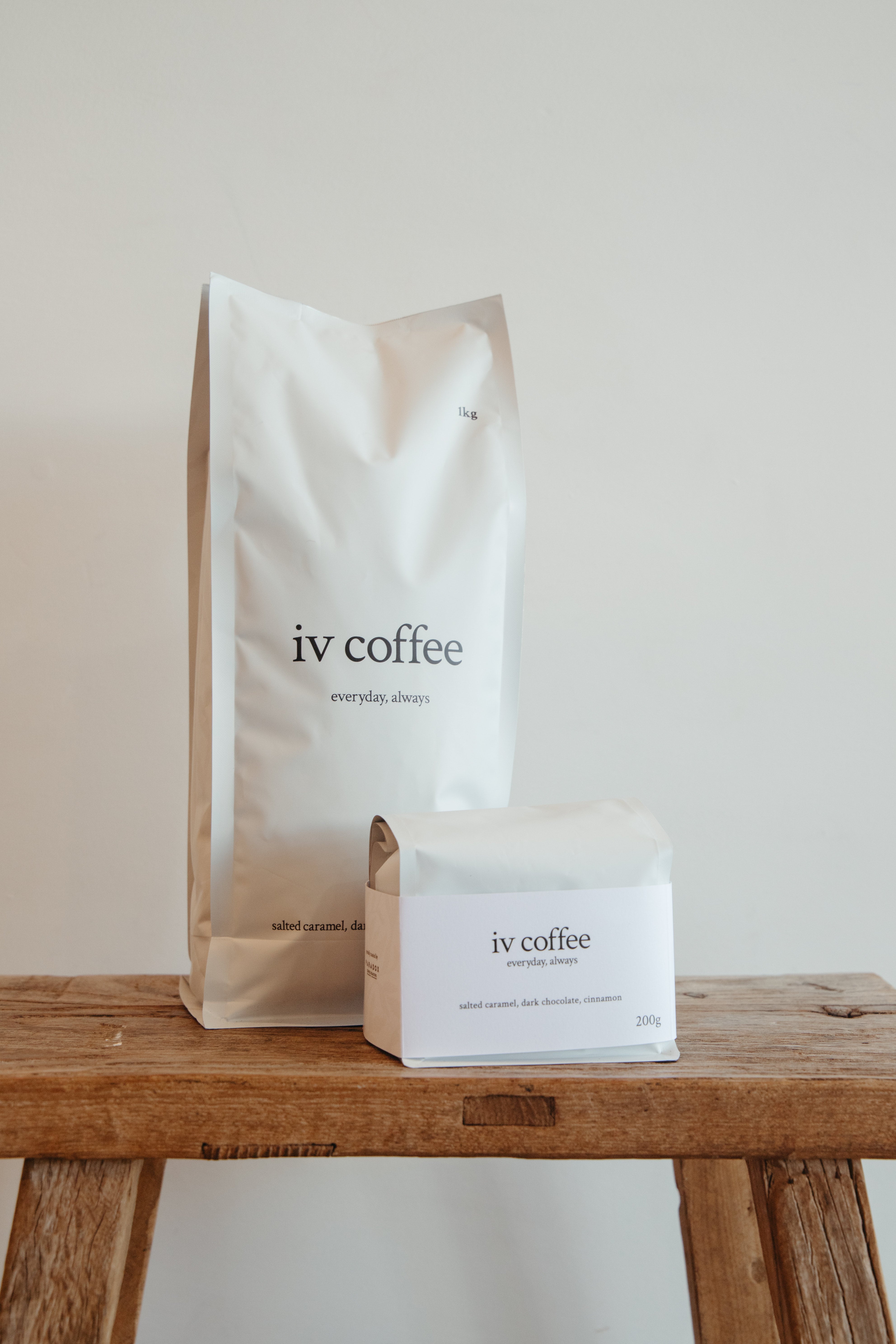 iv coffee house blend beans, 200g and 1kg bags